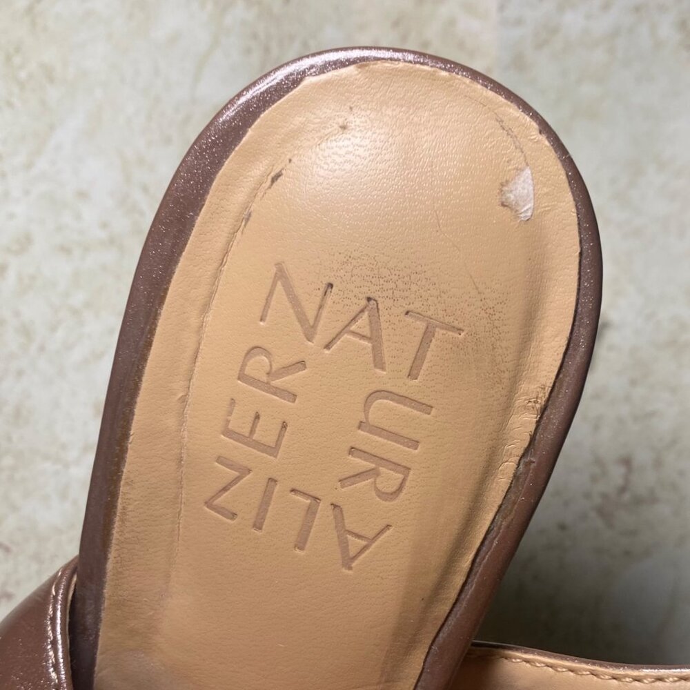 Naturalizer Brown Strappy Open-Toe Heeled‎ Sandals Size 8.5 CottageCore Casual - Picture 11 of 11